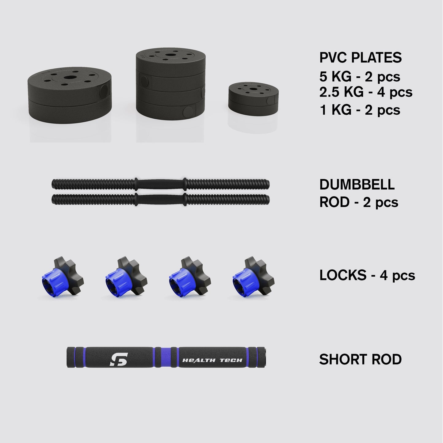 Home Fitness Kit Combo 25kgs